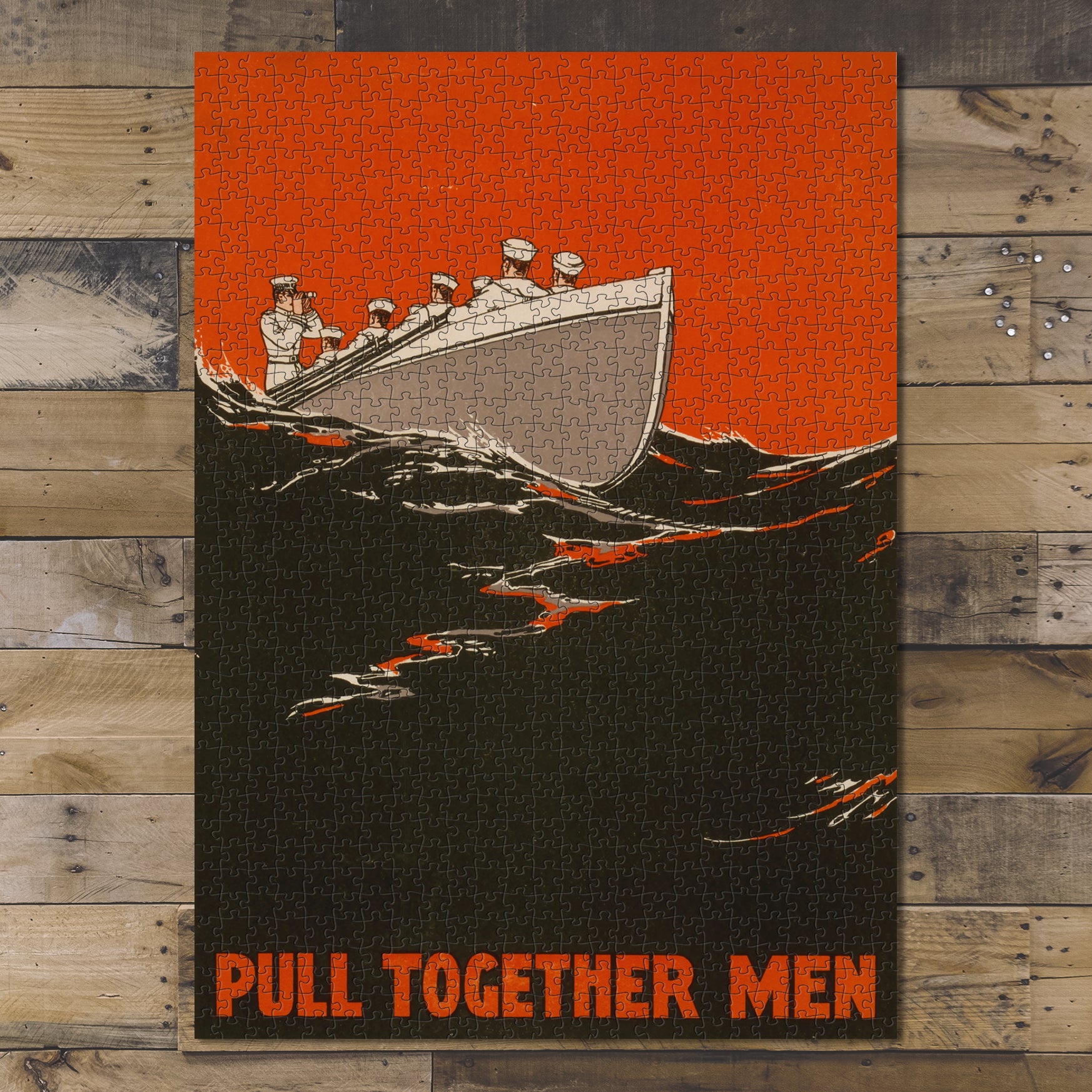1000 piece puzzle 1917 Pull together men, Navy needs us WWI Birthday Present Gifts