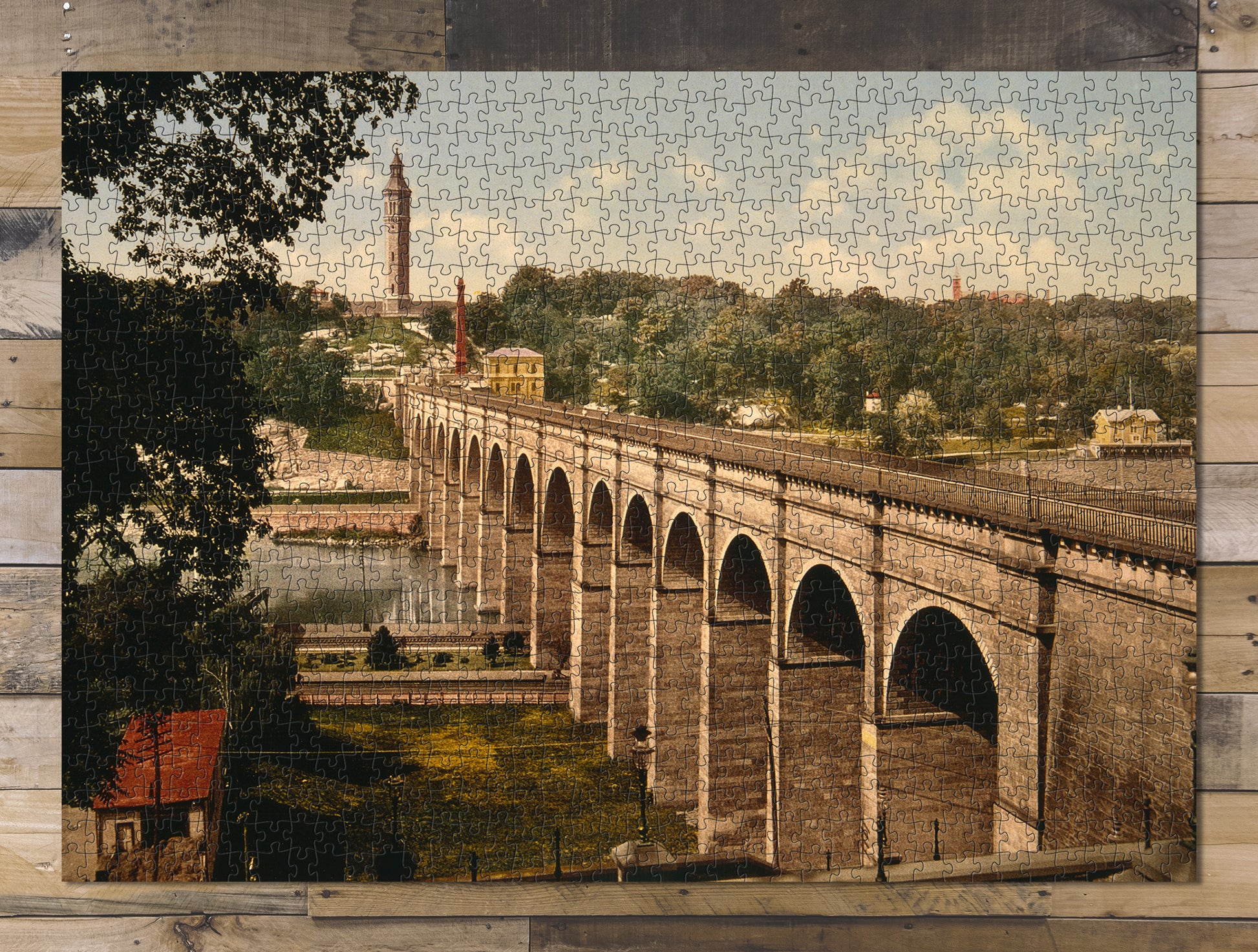 1000 piece puzzle High Bridge, New York City| Jigsaw Puzzle Game for Adults Birthday Present Gifts