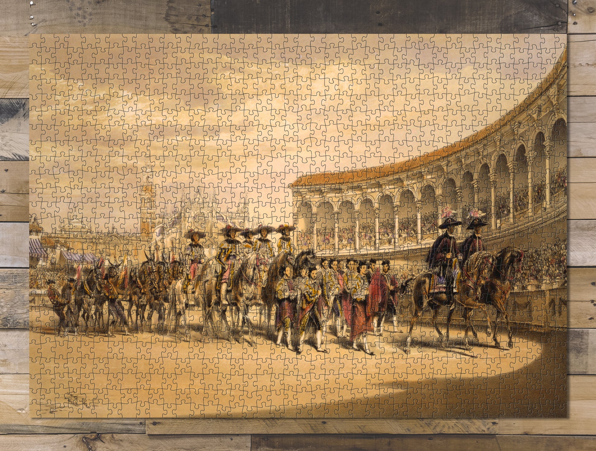 1000 piece puzzle Entry of the toreros in procession Lake Price, Seville Birthday Present Gifts