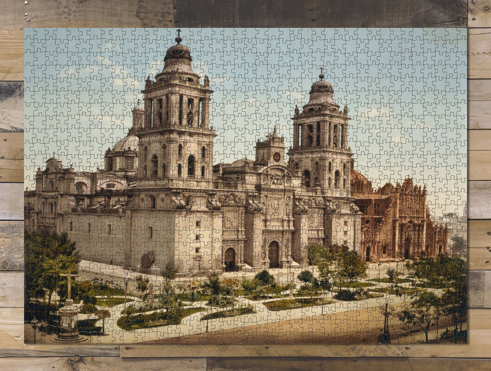 1000 piece puzzle Mexico, the Cathedral, City of Mexico Family Entertainment