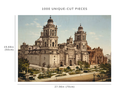 1000 piece puzzle - Mexico, the Cathedral, City of Mexico | Family Entertainment