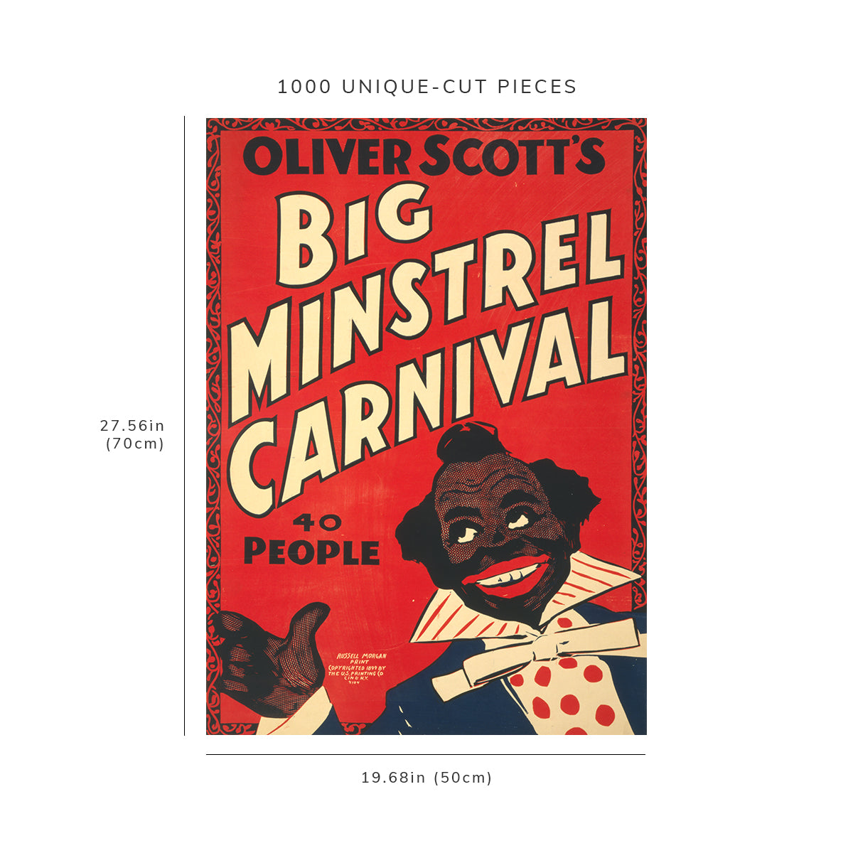 1000 piece puzzle - Oliver Scott's Big Minstrel Carnival 40 people | Birthday Present Gifts