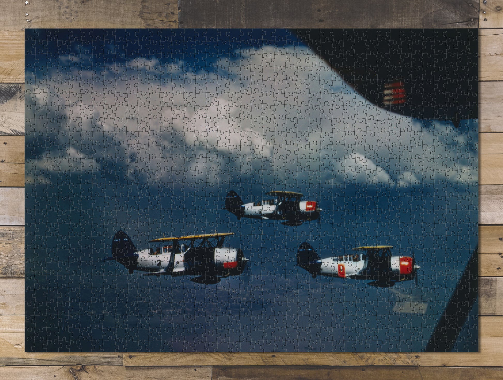 1000 piece puzzle 1945-1947 Aerial photograph of three airplanes Biplanes Birthday Present Gifts