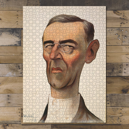 1000 piece puzzle 1915 Woodrow Wilson Caricature-long face and large ears Jigsaw Puzzle Game for Adults