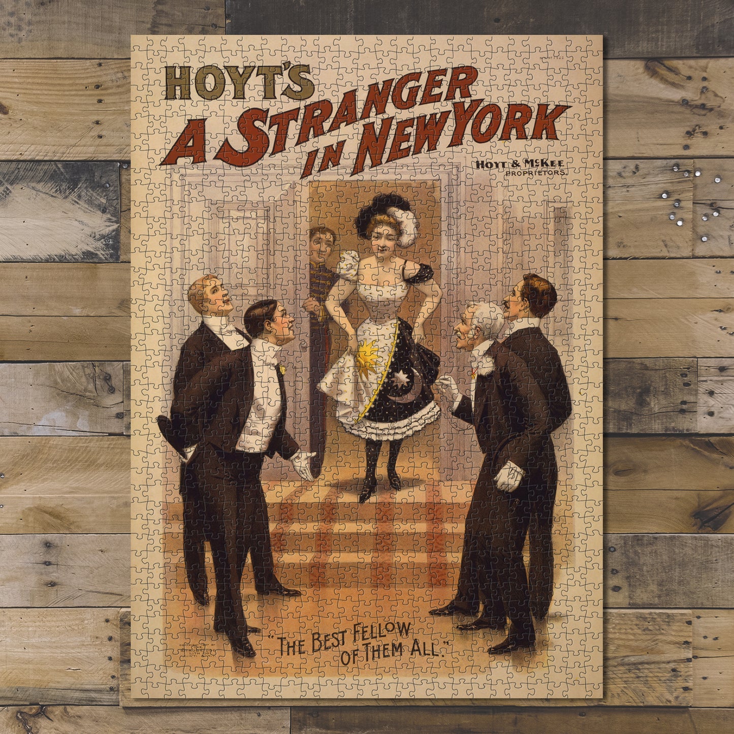 1000 piece puzzle Hoyt's A stranger in New York Jigsaw Puzzle Game for Adults Birthday Present Gifts