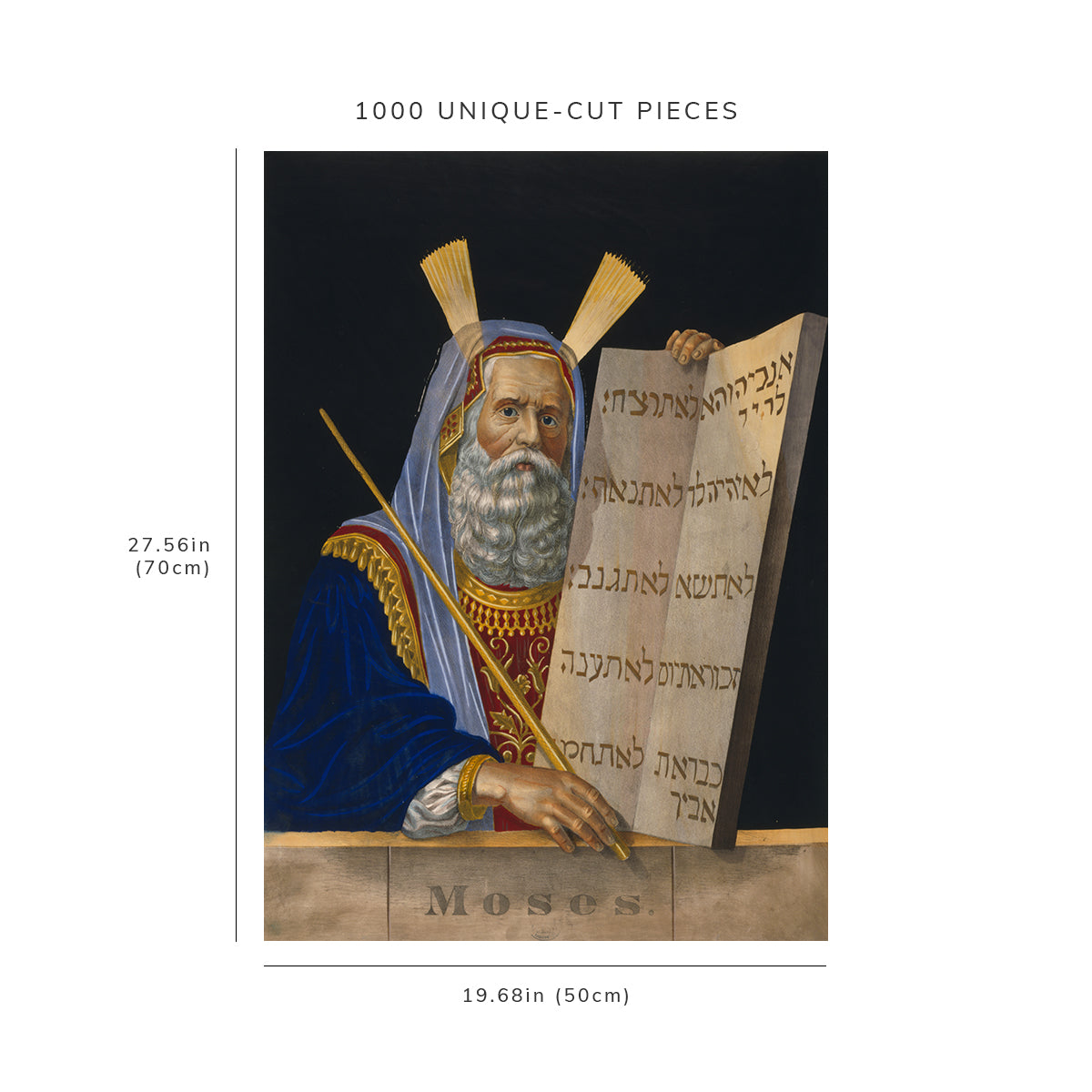 1000 piece puzzle - Moses, head-and-shoulders portrait, facing right | Jigsaw Puzzle Game for Adults