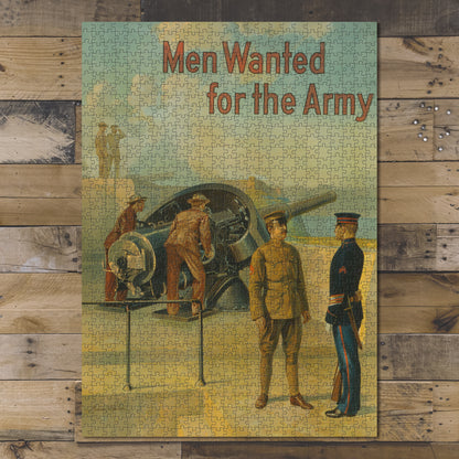 1000 piece puzzle 1910 Men wanted for the army Michael P. Whelan US Army Recruiting Poster