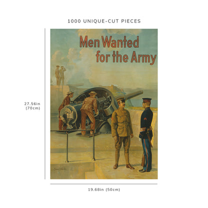 1000 piece puzzle - 1910 Men wanted for the army | Michael P. Whelan | US Army Recruiting Poster