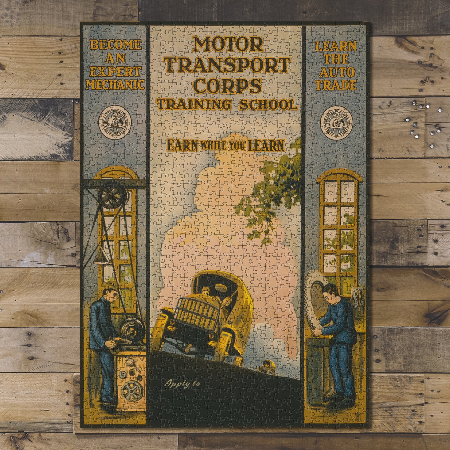 1000 piece puzzle 1919 Motor Transport Corps Training School Earn While you Learn World War