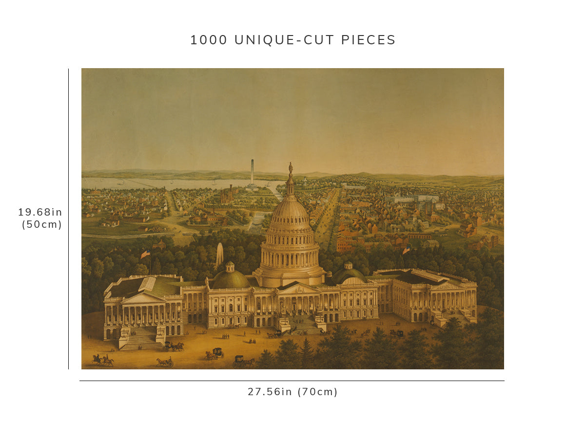 1000 piece puzzle - Bird's-eye view of Washington, D.C.  | Family Entertainment
