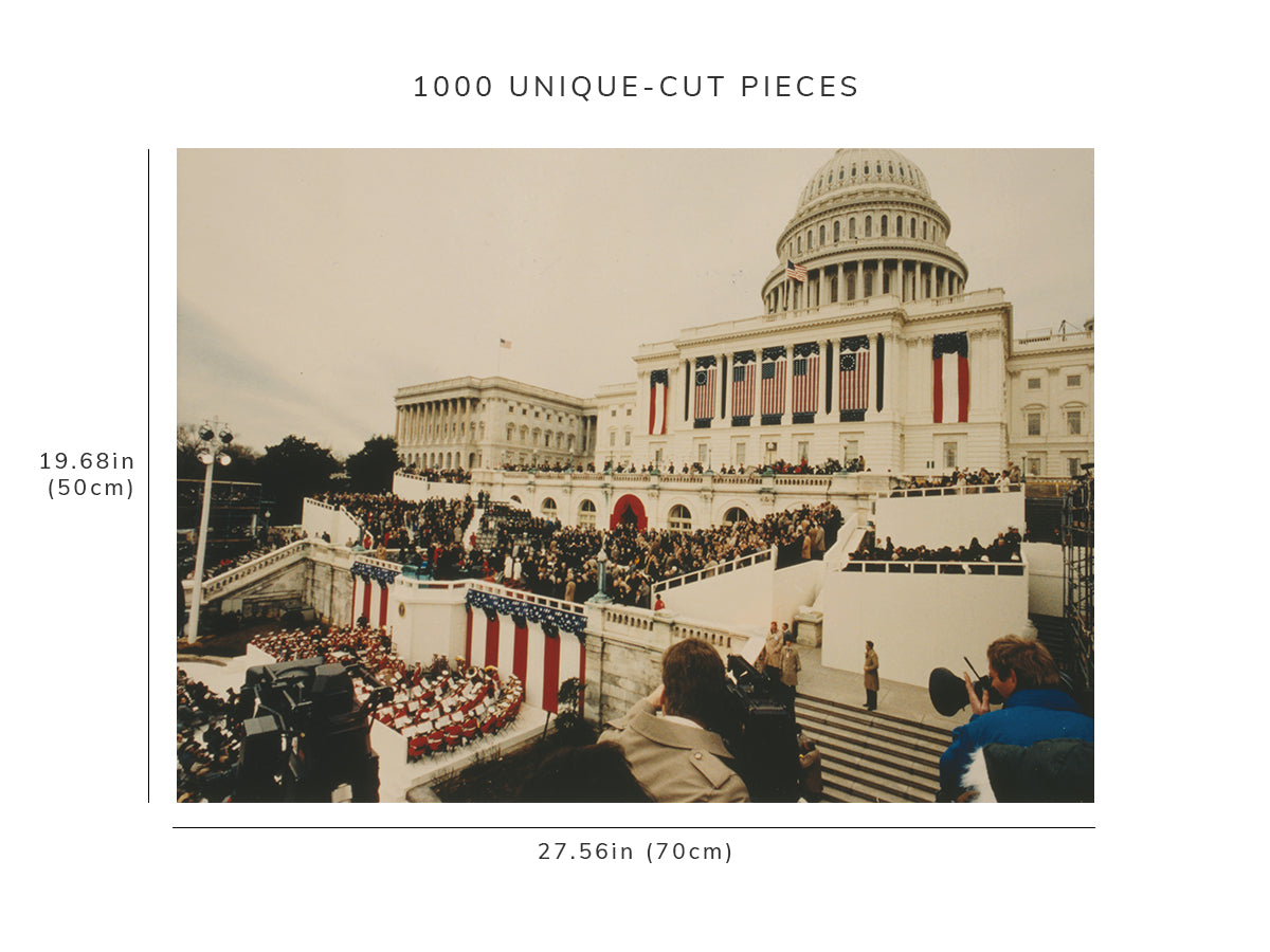 1000 piece puzzle - Inauguration of George Bush on the west front of the U.S. Capitol | January 20, 1989