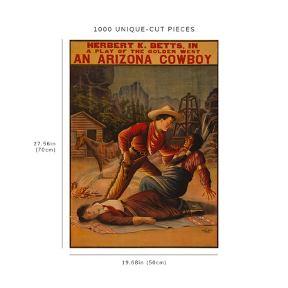 1000 piece puzzle - Herbert K. Betts in a play of the golden west, An Arizona cowboy