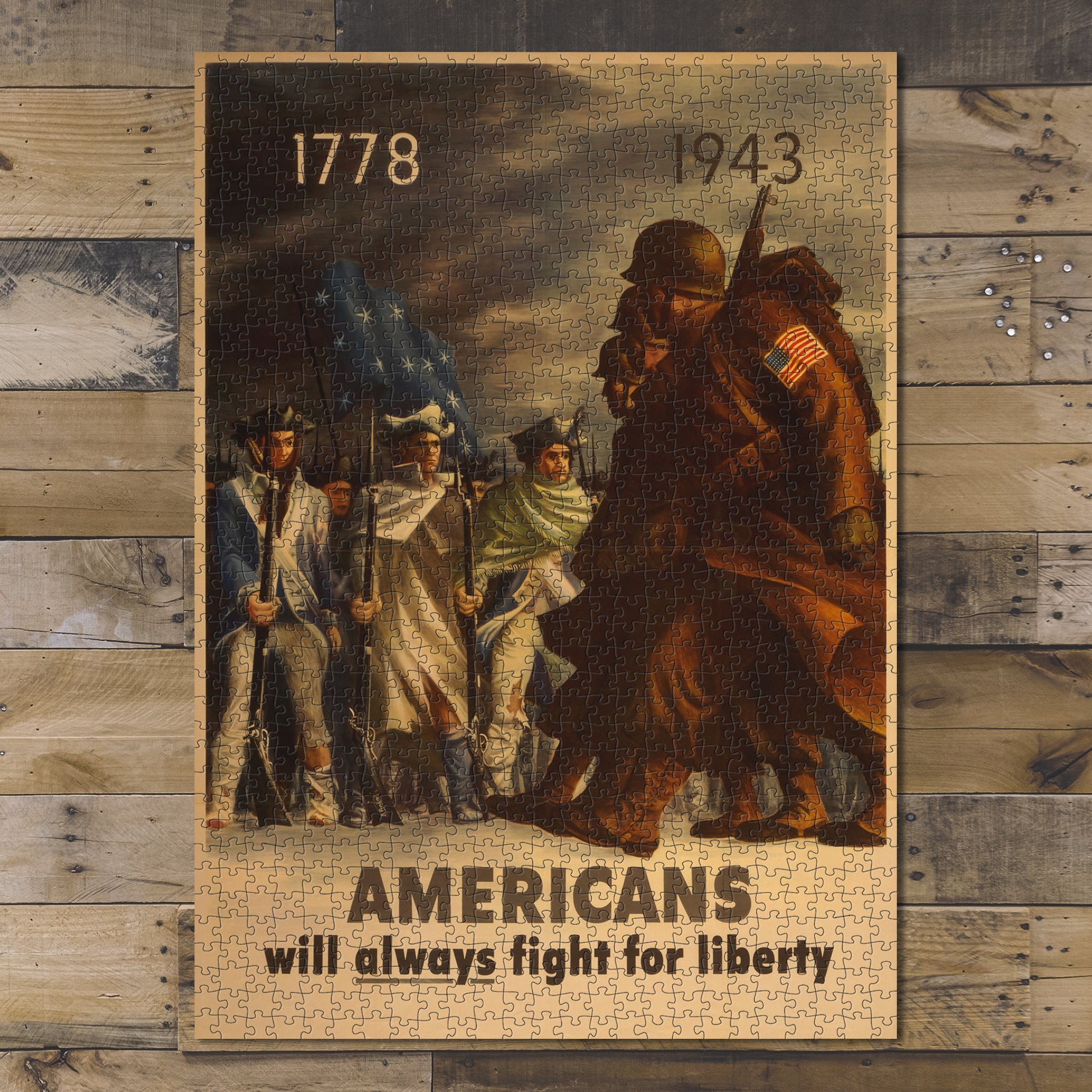 1000 piece puzzle Americans will always fight for liberty Family Entertainment