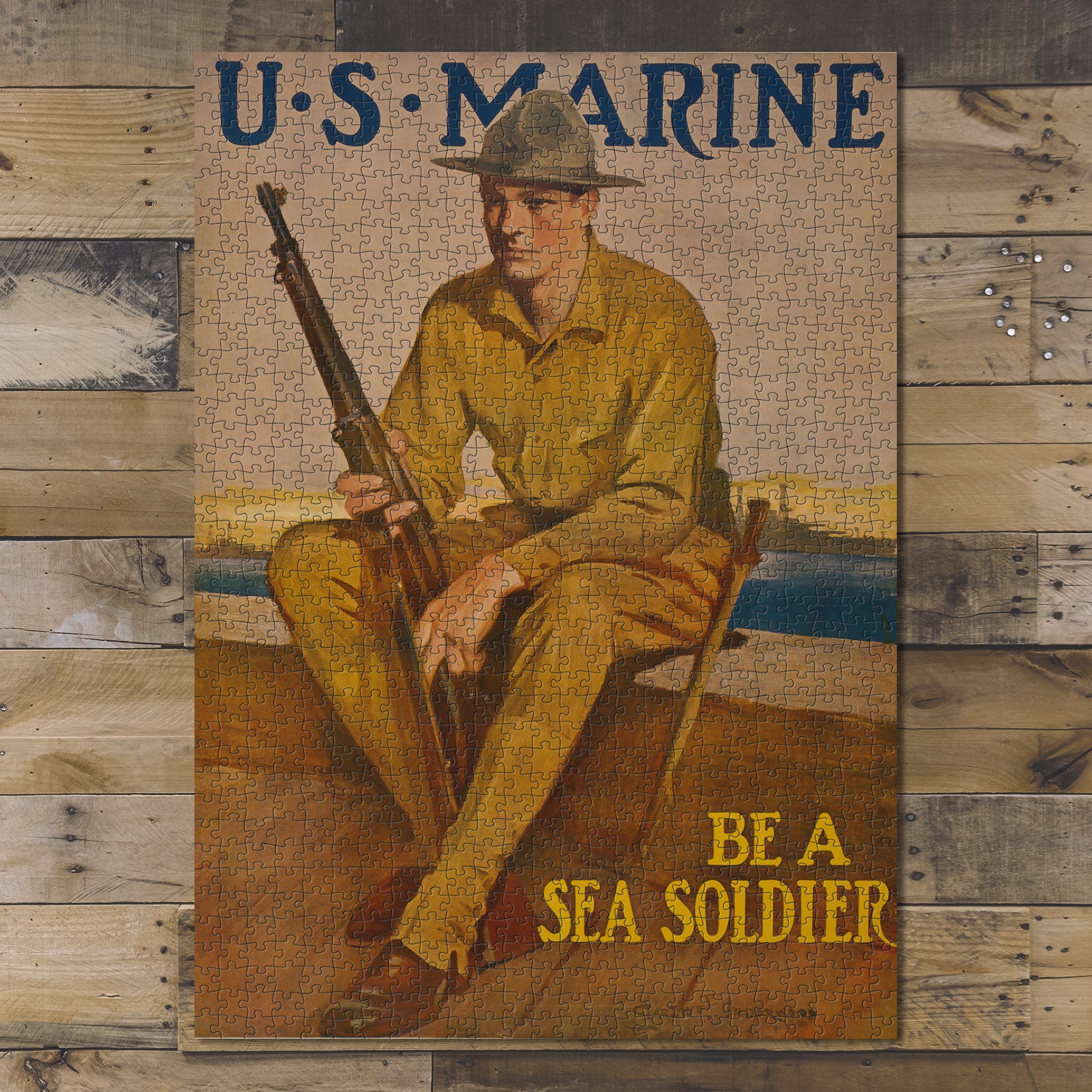 1000 piece puzzle 1917 U.S. Marine Be a sea soldier Clarence F. Underwood Birthday Present Gifts