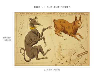 1000 piece puzzle - 1825 Photo: Canis Major | Lepus | Columba Noachi | Cela Sculptoris