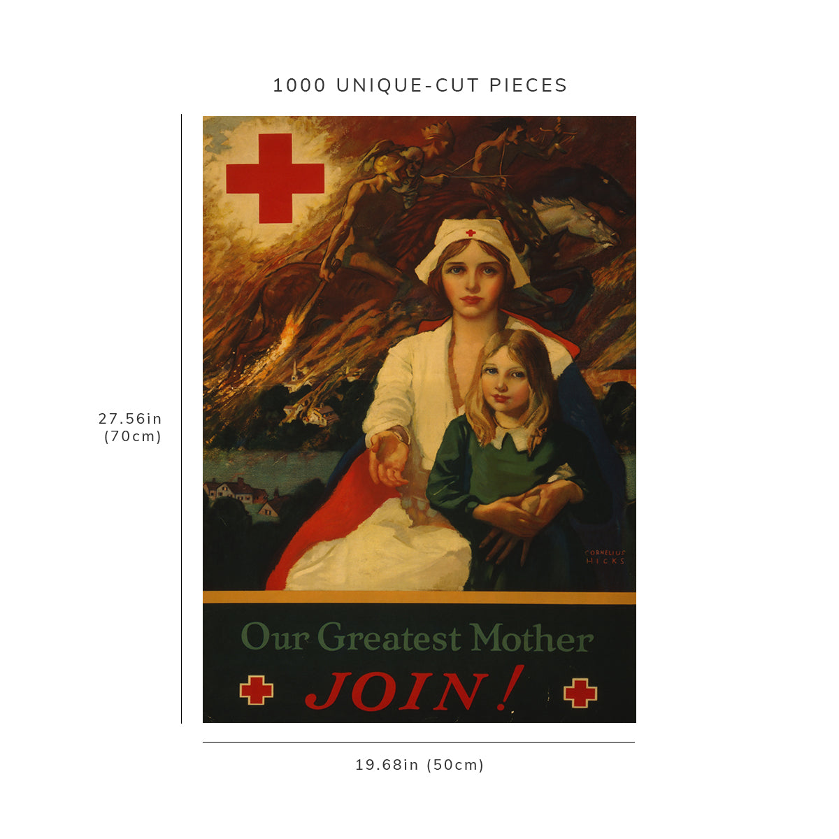 1000 piece puzzle - 1917 Photo: World War I | Our Greatest Mother | Join the American Red Cross