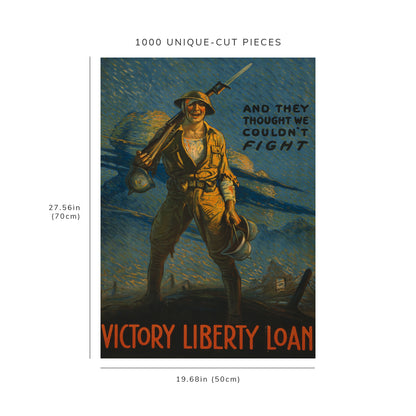 1000 piece puzzle - 1917 Photo: World War I | Victory Liberty Loan | Wounded Soldier
