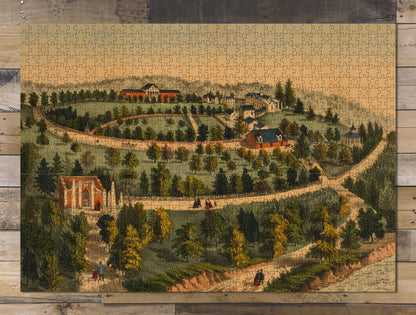 1000 piece puzzle Photo: Birds eye view of Mt. Vernon the home of Washington Family Entertainment