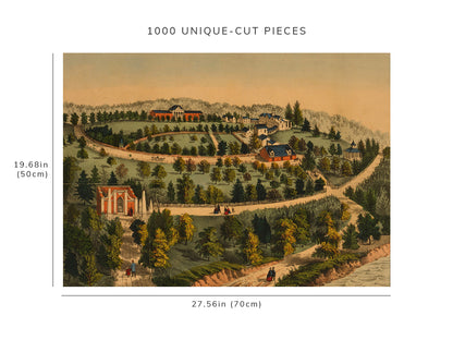 1000 piece puzzle - Photo: Birds eye view of Mt. Vernon | the home of Washington | Family Entertainment