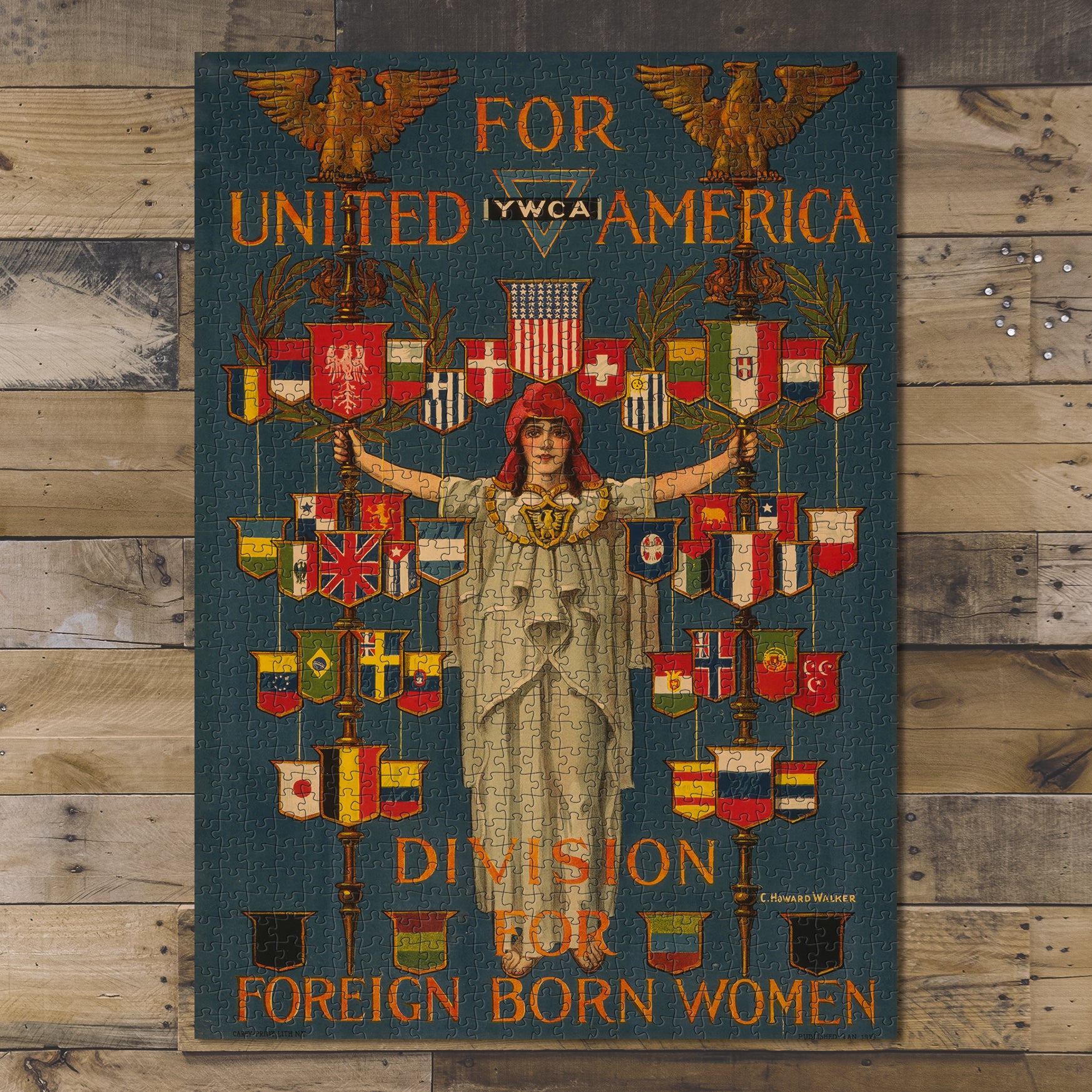 1000 piece puzzle 1919 Photo: World War I For United America YWCA Division for Foreign Born Women