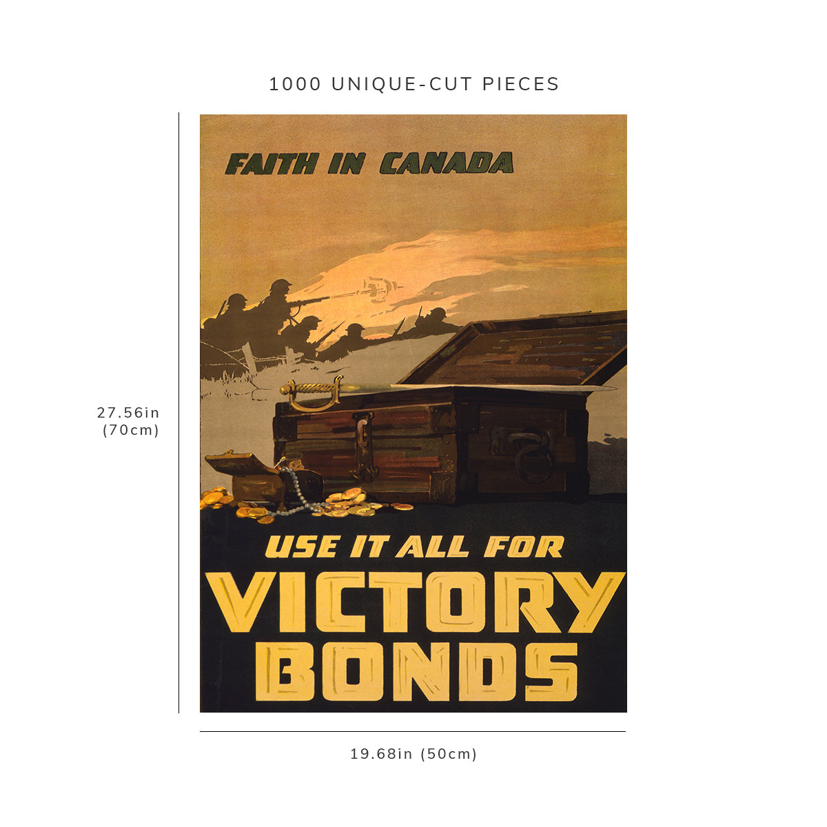 1000 piece puzzle - 1918 Photo: Faith in Canada--Use it all for Victory Bonds | Family Entertainment