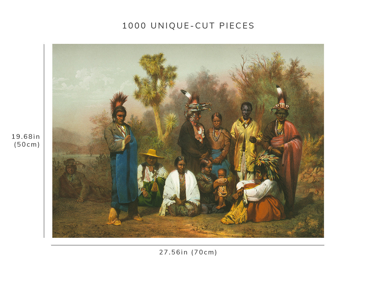 1000 piece puzzle - 1869 Photo: Kickapoo Indians | Maximilian | Emperor | Coliseo Viejo