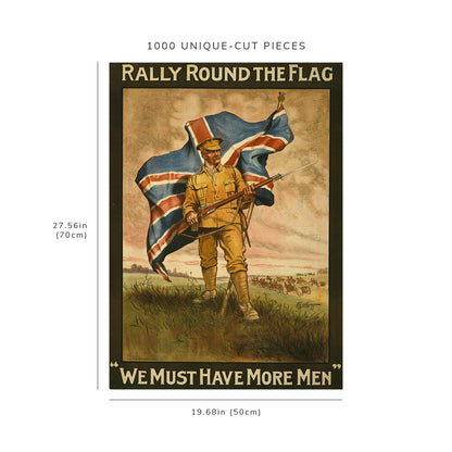 1000 piece puzzle - 1915 Photo: World War I | Rally Round the Flag | British Soldiers | Great Britain