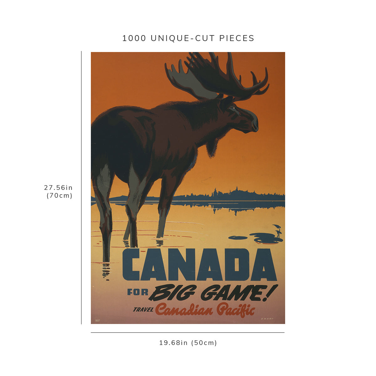 1000 piece puzzle - Photo: Canada for big game! | Travel Canadian Pacific | Birthday Present Gifts