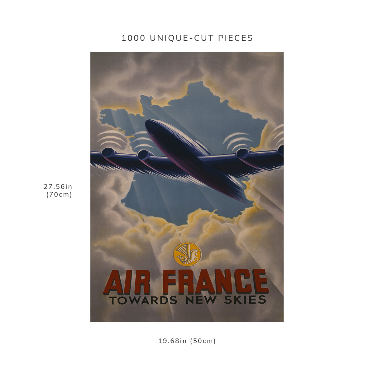 1000 piece puzzle - Photo: Air France towards new skies | Family Entertainment