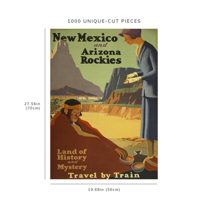 1000 piece puzzle - Photo: New Mexico & Arizona Rockies | Land of History, Mystery, Travel by Train