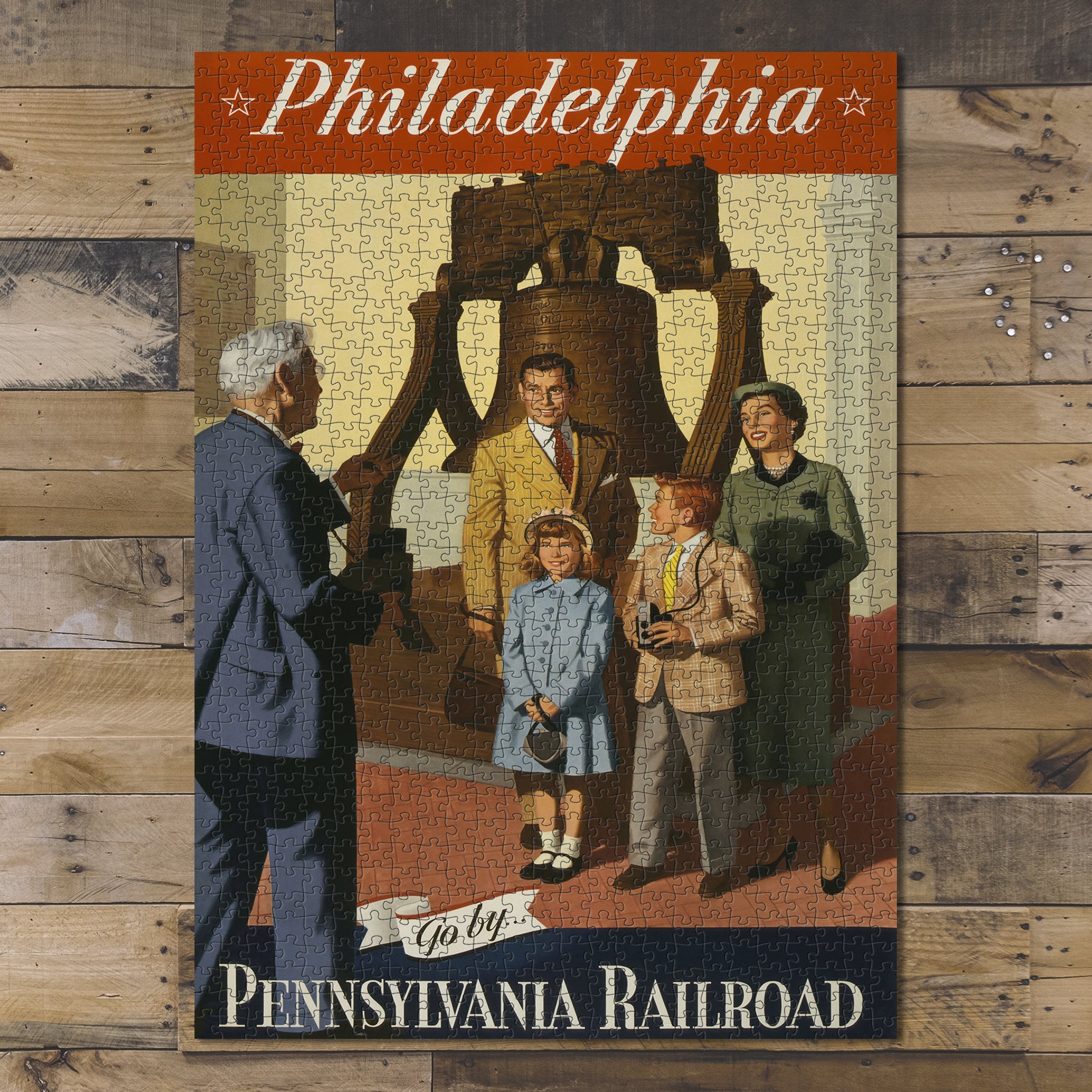 1000 piece puzzle 1955 Photo: Philadelphia Go by Pennsylvania Railroad Jigsaw Puzzle Game for Adults