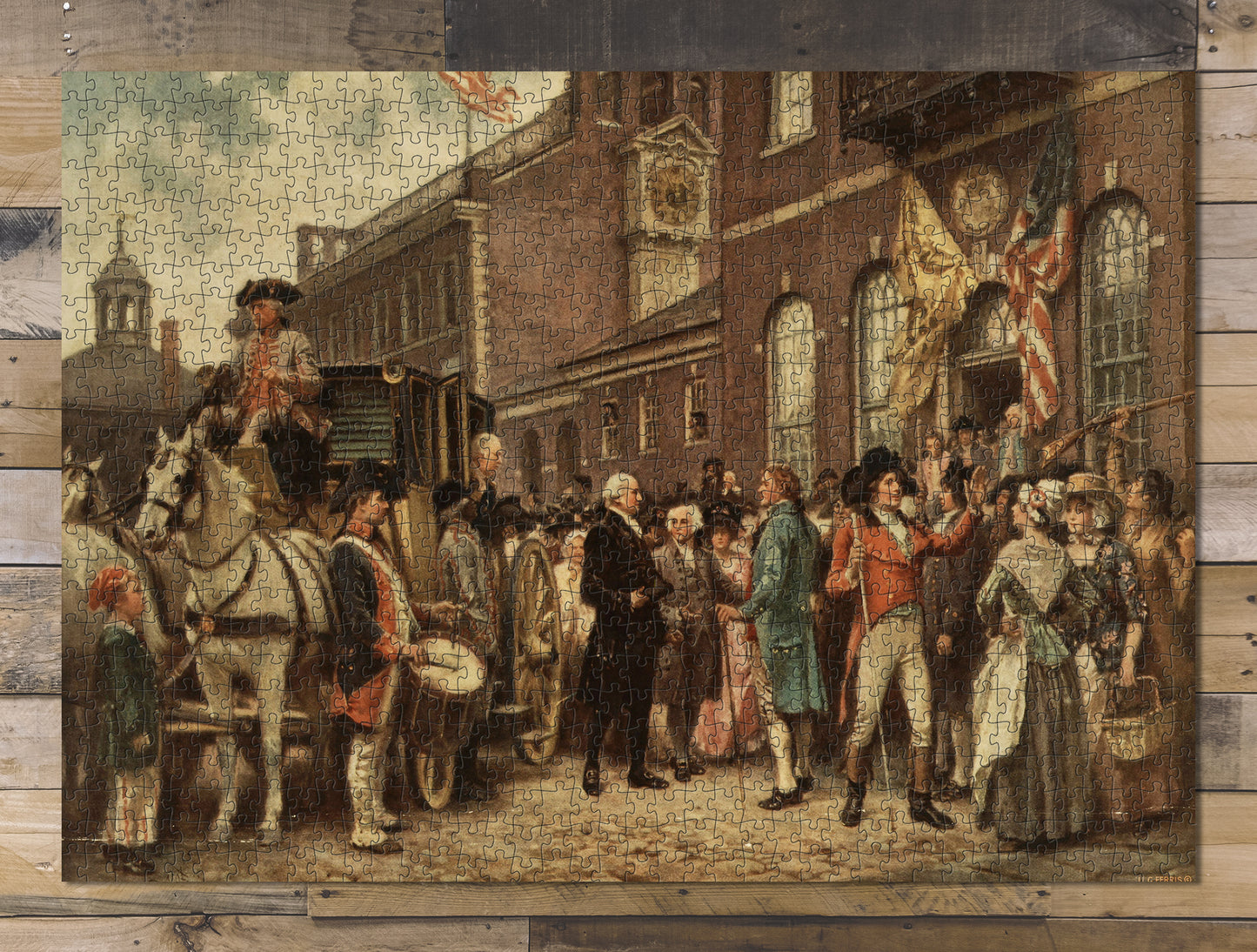 1000 piece puzzle 1793 Photo: George Washington's inauguration at Philadelphia, Pennsylvania, Congress Hall 1000 piece puzzle