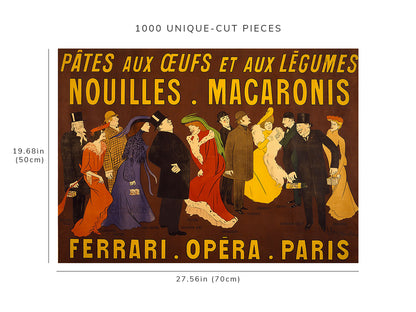 1000 piece puzzle - 1904 Photo: Advertisement | France | Noodles | Pasta | Celebrities | Ferrari | Opera | Paris