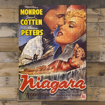 1000 piece puzzle Photo: Motion picture poster European release of "Niagara" Birthday Present Gifts