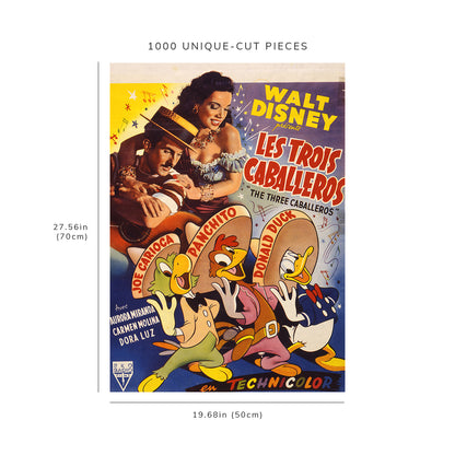 1000 piece puzzle - Photo: Les trois caballeros | The three caballeros | Birthday Present Gifts