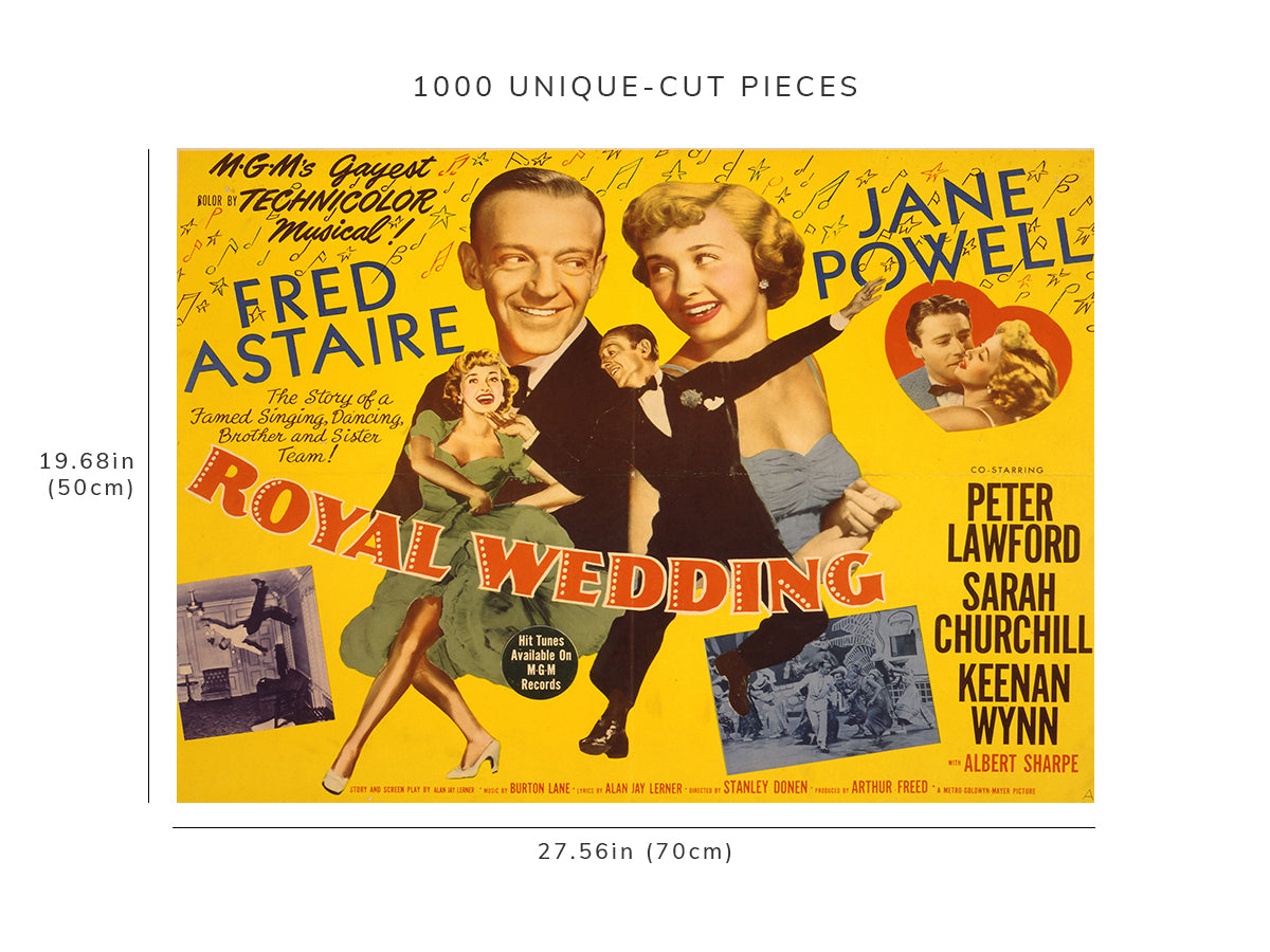 1000 piece puzzle - Photo: Motion picture poster | “Royal Wedding" | stars Fred Astaire, Jane Powell