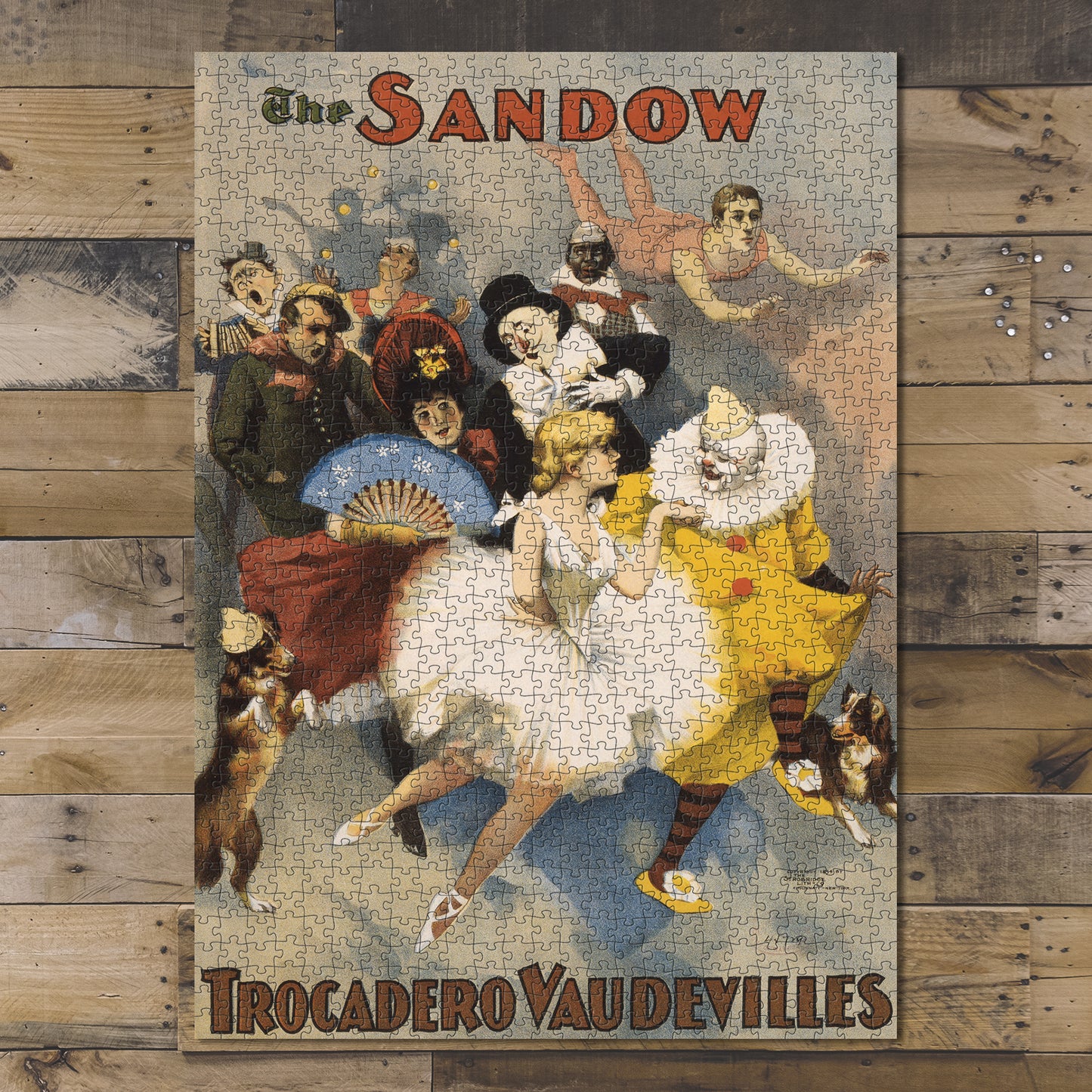 1000 piece puzzle 1894 Photo: The Sandow Trocadero Vaudevilles Jigsaw Puzzle Game for Adults