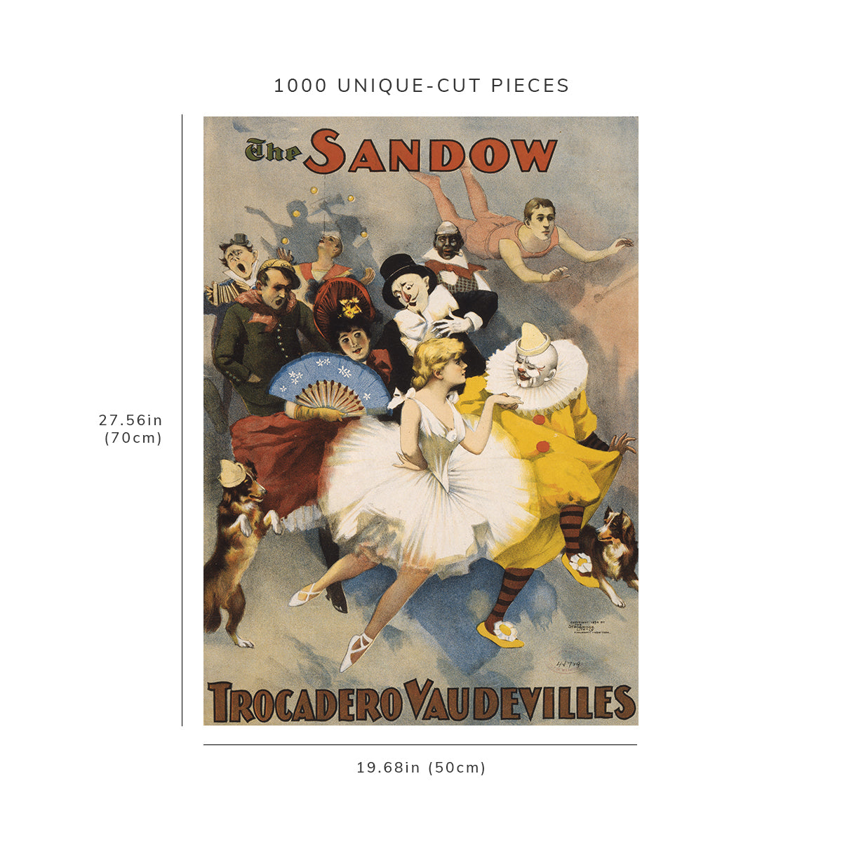 1000 piece puzzle - 1894 Photo: The Sandow Trocadero Vaudevilles | Jigsaw Puzzle Game for Adults