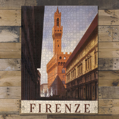 1000 piece puzzle 1938 Photo: Firenze Florence, Italy Historic Street Family Entertainment