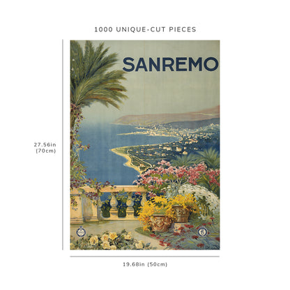 1000 piece puzzle - 1920 Photo: Sanrem | San Remo, Italy | Birthday Present Gifts | Family Entertainment