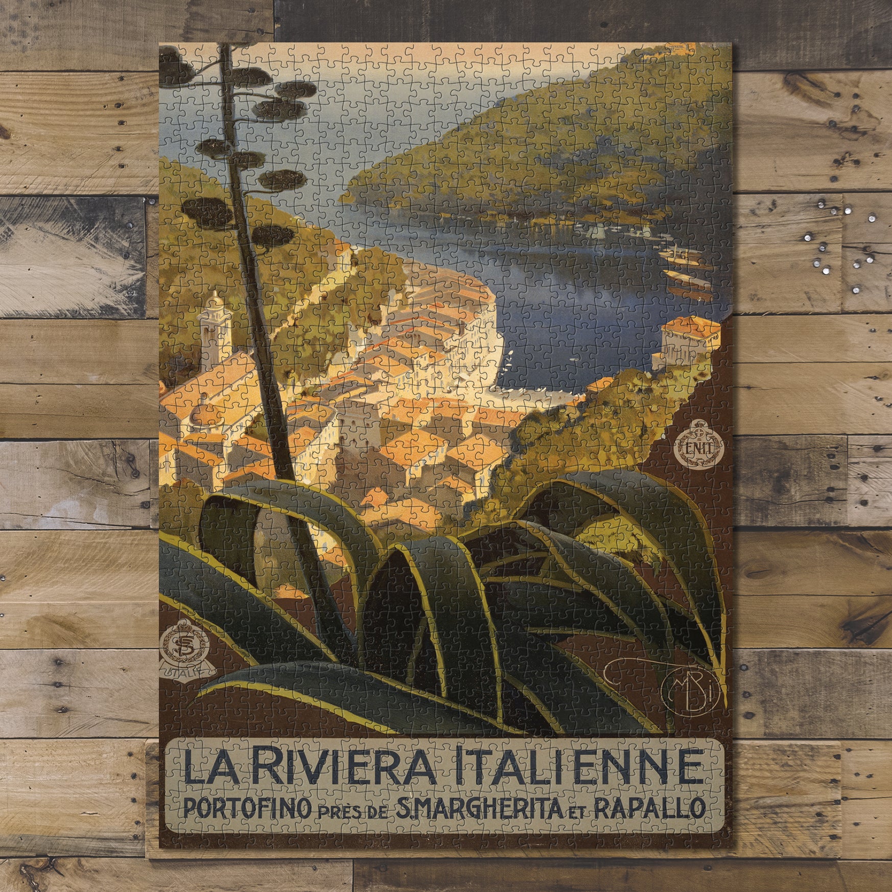 1000 piece puzzle 1920 Photo: The Italian Riviera Portofino near S. Margherita and Rapallo Italy