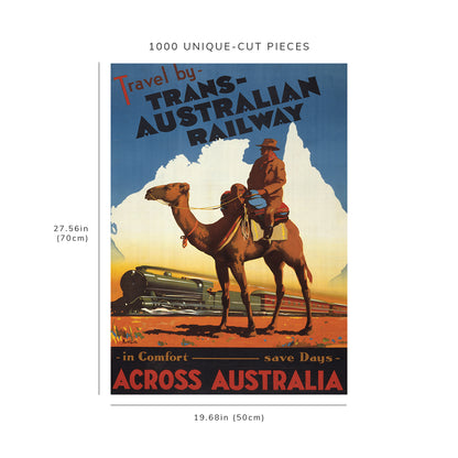 1000 piece puzzle - 1930 Photo: Travel by Trans-Australian Railway across Australia | Family Entertainment