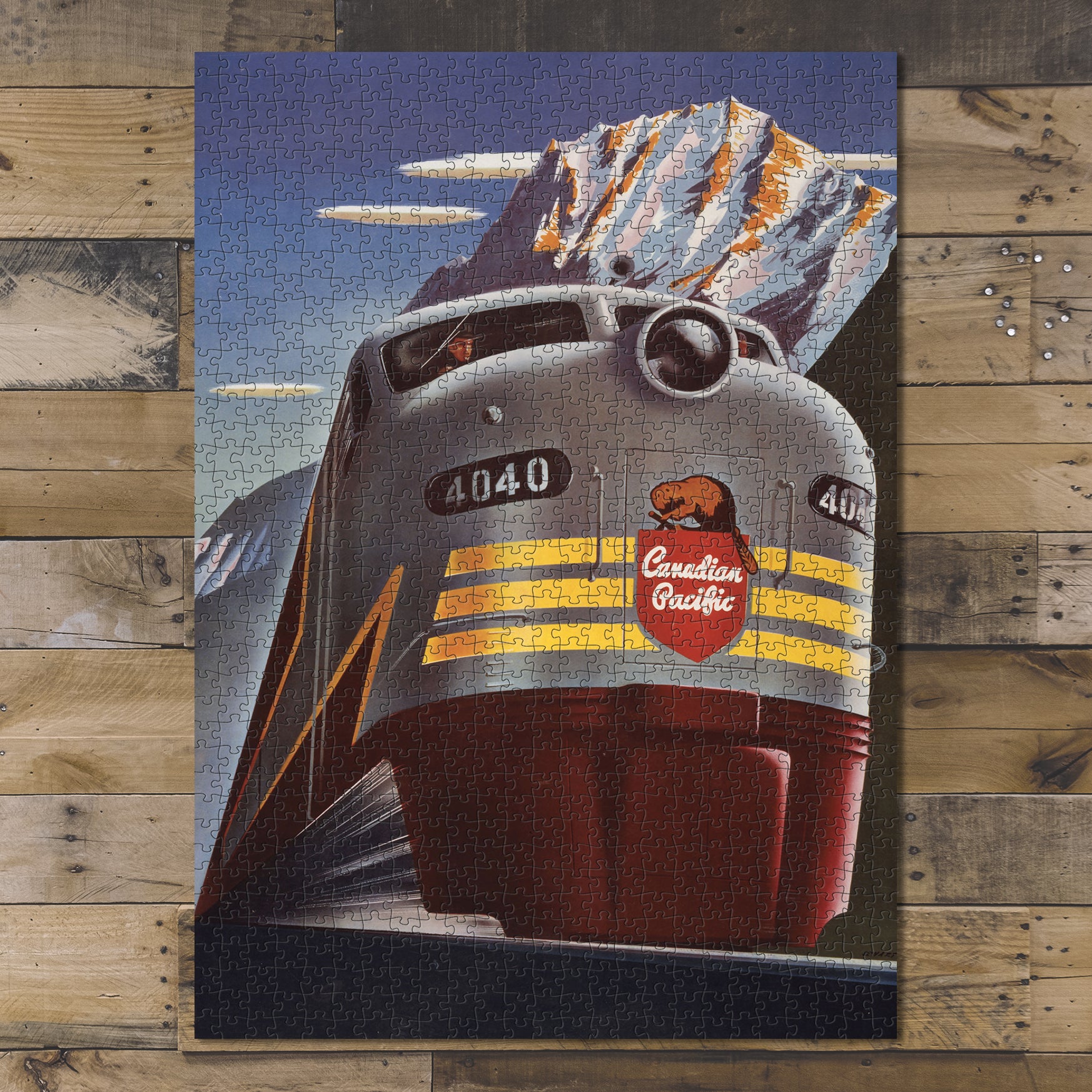 1000 piece puzzle 1950 Photo: Vintage Travel Poster Canadian Pacific Jigsaw Puzzle Game for Adults