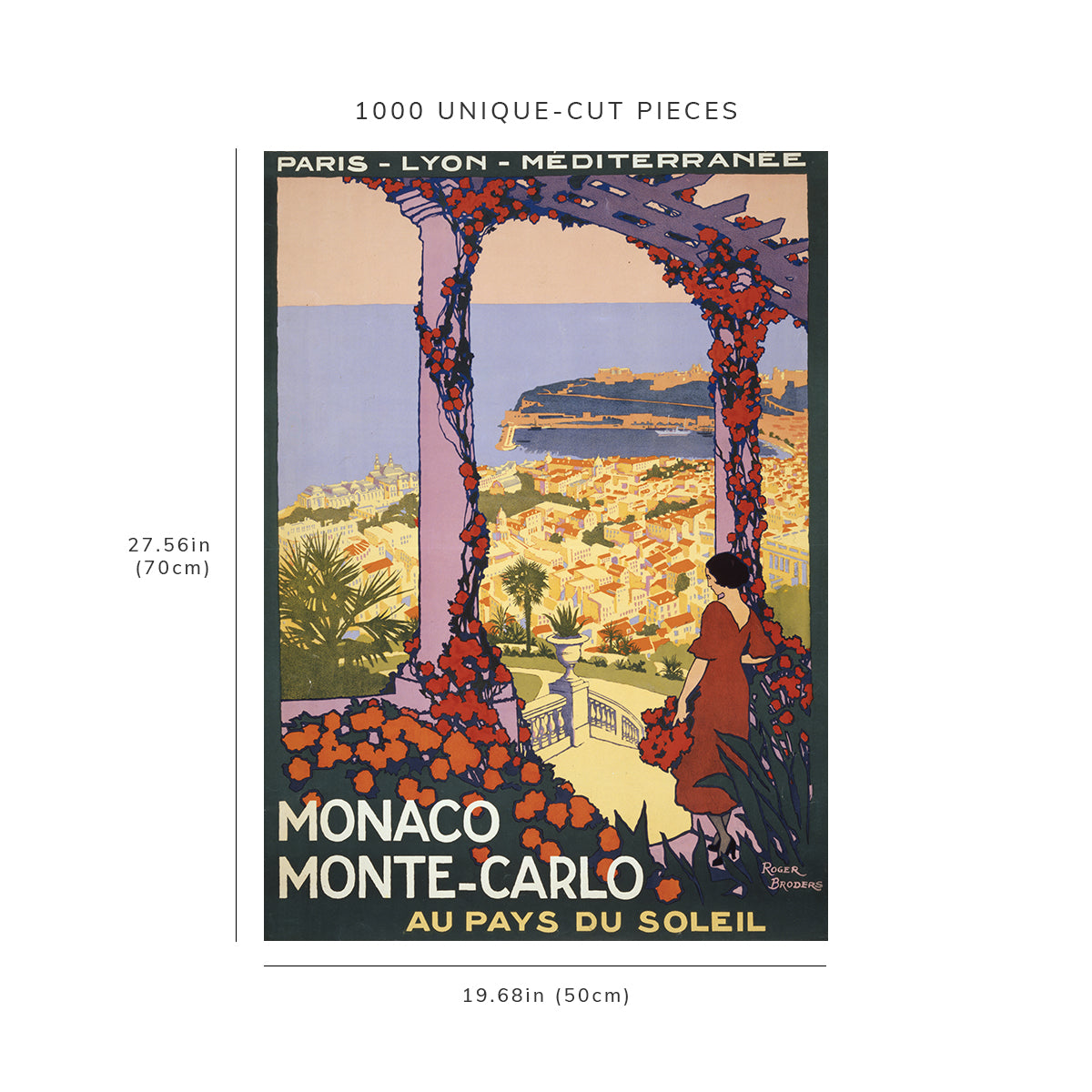 1000 piece puzzle - 1920 Photo: Monaco, Monte Carlo | Au pays du soleil | Family Entertainment