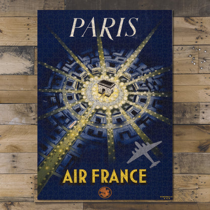 1000 piece puzzle Photo: Paris Air France Jigsaw Puzzle Game for Adults Birthday Present Gifts