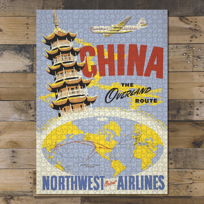 1000 piece puzzle Photo: China, the overland route Northwest Orient Airlines Birthday Present Gifts
