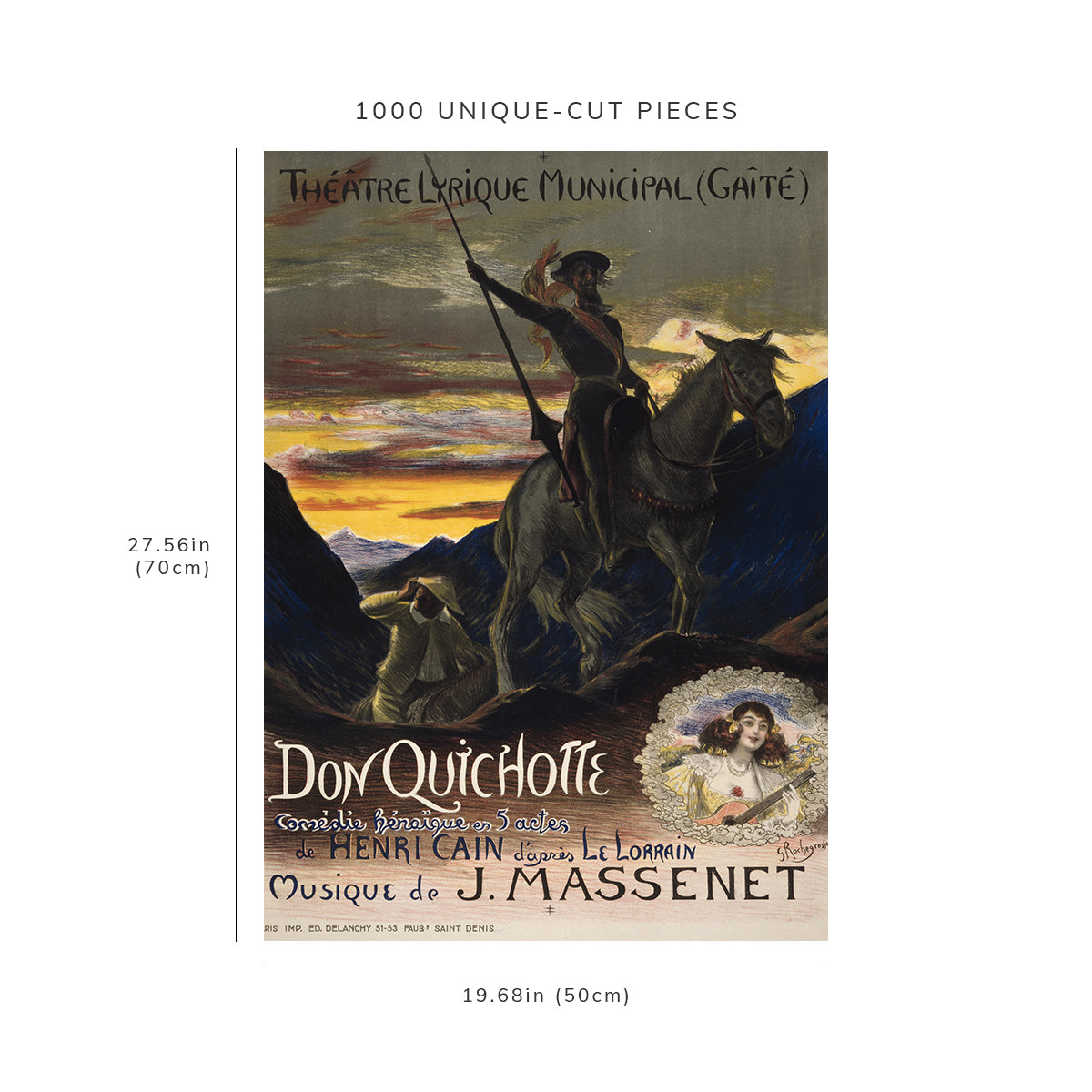 1000 piece puzzle - 1910 Photo: Don Quichotte | Opera | Don Quixote | Massenet Opera