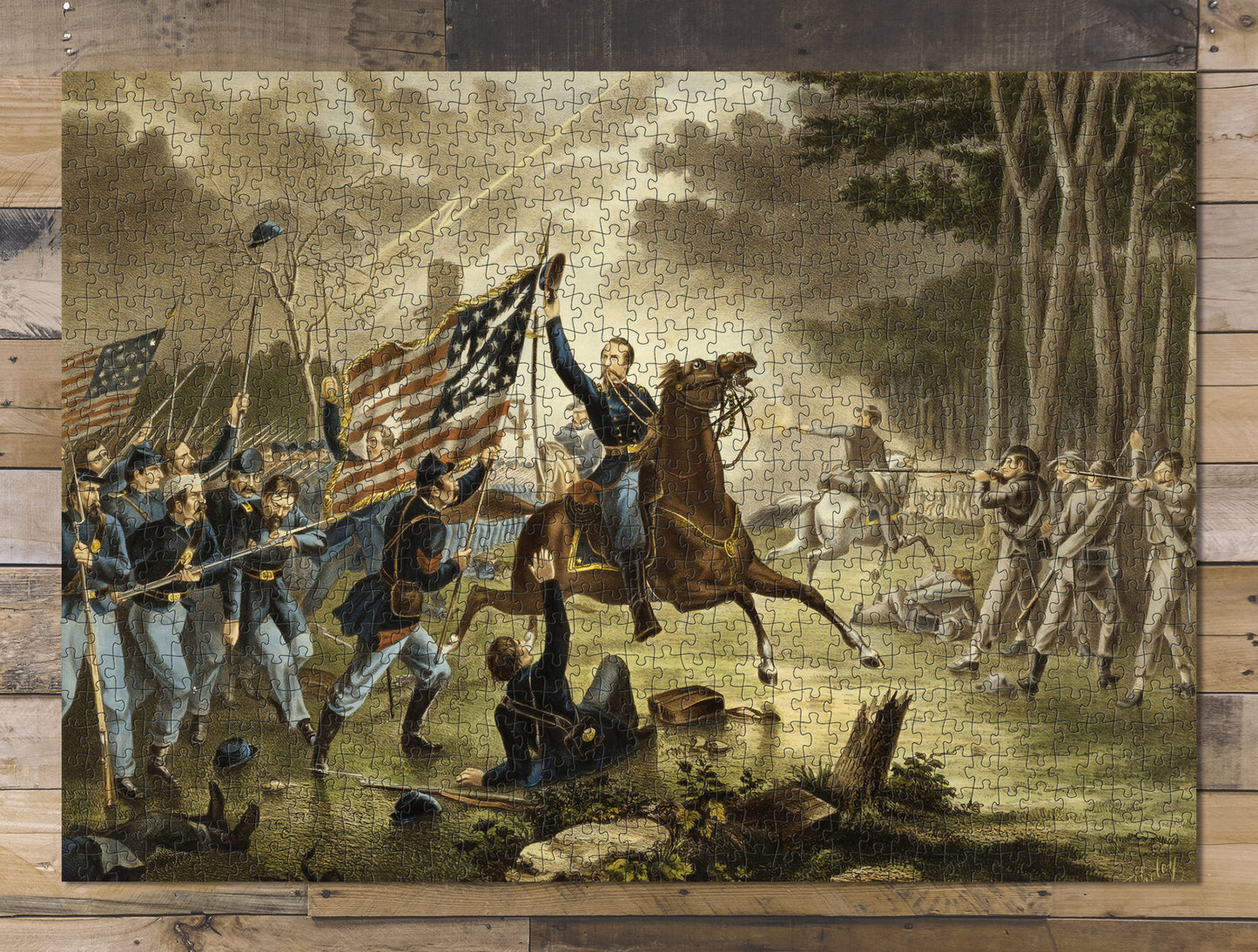 1000 piece puzzle Photo: General Kearney's gallant charge, at the Battle of Chantilly, Va. 1st of September 1862 1000 piece puzzle