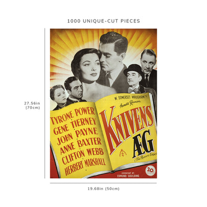 1000 piece puzzle - Photo: Knivens aeg | The razor's edge | Tyrone Power | Gene Tierney