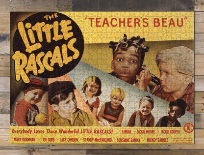 1000 piece puzzle Photo: The little rascals teacher's beau Farina Dickie Moore Jigsaw Puzzle Game